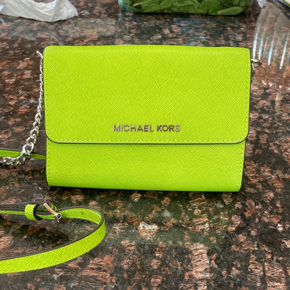 Michael Kors Neon Green Crossbody Bag